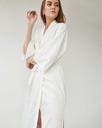 Kate White Silk Long Robe Kimono
