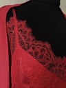 Angelika Red Silk Camisole with Lace