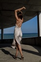 Fayna Halter Neck Silk Satin Maxi Dress 