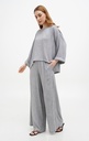 Костюм сірий "Коузі" із широкими брюками та блузою