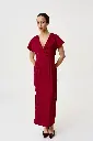Rana Silk Midi Dress with Front wrap-effect 