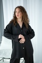 Dolly Silk Black Oversized Shirt