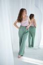 Dolly Olive Green Silk Lounge Pants