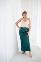 Kira Dark Green Silk Maxi Skirt