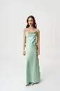 Daisy Mint Maxi Silk Low Back Dress