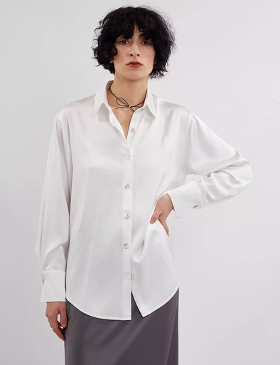 Morgan White Silk Blouse